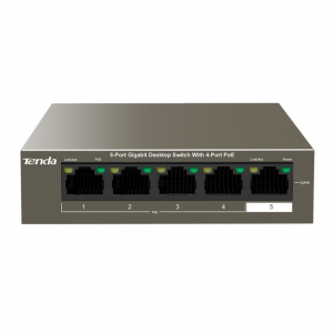 Tenda 5 Port Gigabit with 4 PoE 58W Desktop Switch | TEG1105P-4-63W