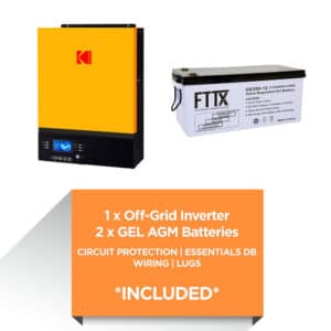 KODAK 3kW – FTTX 4.8kWh AGM – Load Shedding Kit