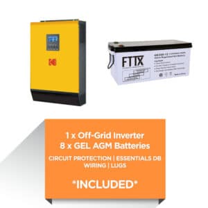 KODAK 5kW – FTTX 19.2kWh AGM – Load Shedding Kit